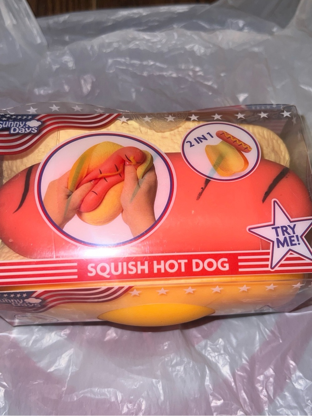 Squish Hot Dog Toy - Sunny Days